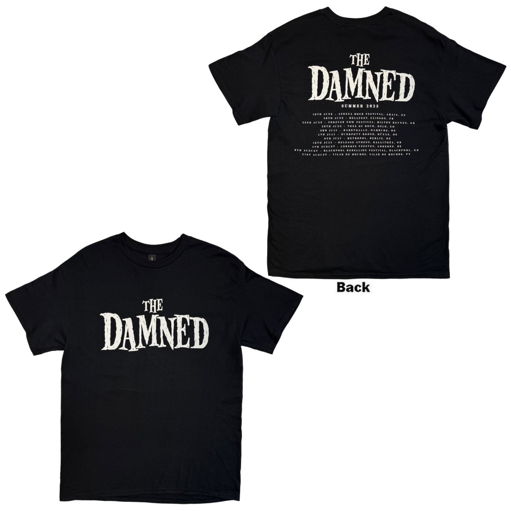 The Damned - Logo EU Tour Summer 25 Tshirt Homme - Noir